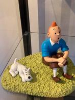 Grande figurine résine Tintin sur l’herbe Moulinsart, Collections, Personnages de BD, Tintin, Neuf
