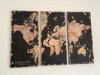 Drieluik “map of the world”, Antiek en Kunst, Kunst | Schilderijen | Modern, Ophalen