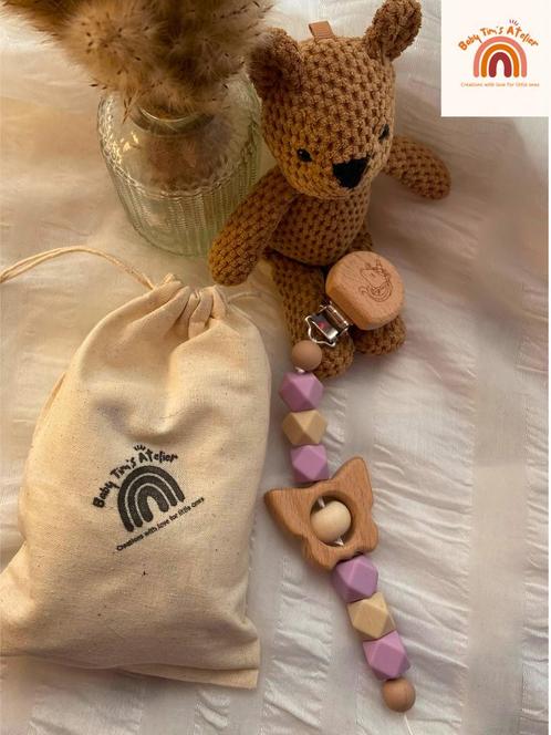 Droomvlinder Speenketting, Kinderen en Baby's, Kraamcadeaus en Geboorteborden, Zo goed als nieuw, Verzenden