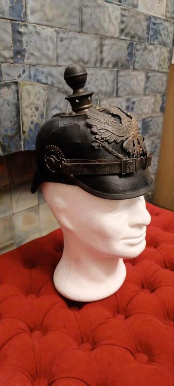 Casque à pointe allemand ww1 artillerie beschikbaar voor biedingen