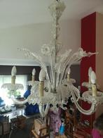 Te koop indrukwekkende Murano-kristallen kroonluchter met 6, Antiek en Kunst, Antiek | Verlichting, Ophalen of Verzenden