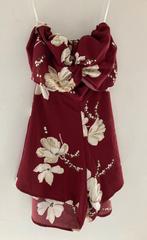 Dames Kimono wijnrood met crèmekleur en print"shein"small/36, Kleding | Dames, Nieuw, Shein, Knielengte, Ophalen of Verzenden