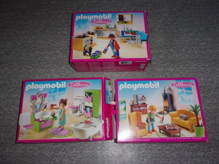 PLAYMOBIL: meubelsetjes voor herenhuis, Kinderen en Baby's, Speelgoed | Playmobil, Zo goed als nieuw, Complete set, Ophalen of Verzenden