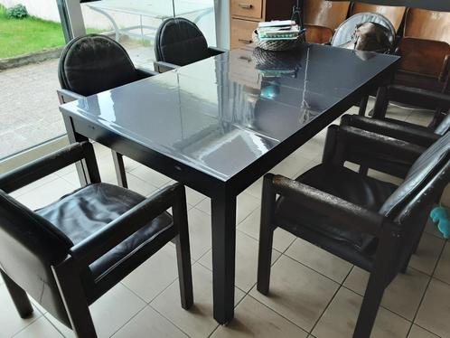 Zwarte ikea eettafel Bjursta, Huis en Inrichting, Tafels | Eettafels, 50 tot 100 cm, 200 cm of meer, Vijf personen of meer, Rechthoekig