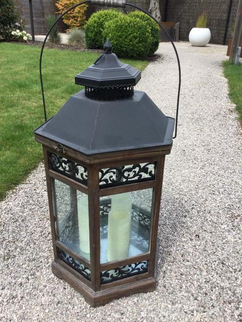 Lantaarn windlicht kandelaar - extra large, Huis en Inrichting, Woonaccessoires | Overige, Zo goed als nieuw, Ophalen