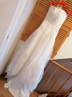 Trouwkleed met jasje, Enlèvement ou Envoi, Comme neuf, Blanc, Robe de mariée