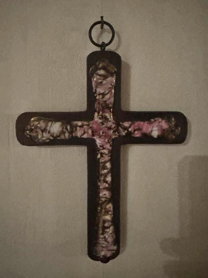 Vintage Spaans emaille wandkruis – Esmaltes García (Toledo), Antiek en Kunst, Antiek | Email, Ophalen