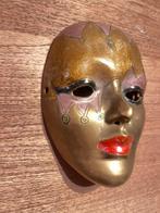 Decoratief Venetiaans Masker in Messing, Antiek en Kunst, Curiosa en Brocante, Ophalen of Verzenden