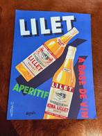 panneau d'affichage vintage en carton LILLET Apéritif, Enlèvement ou Envoi, Comme neuf, Panneau publicitaire