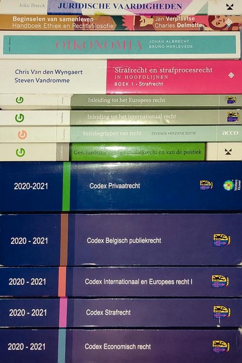 Studieboeken rechten UGent 2020-2021, Boeken, Studieboeken en Cursussen, Ophalen of Verzenden