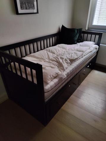 Uitschuifbaar IKEA bed, Comme neuf, 200 cm, Bois, Deux personnes