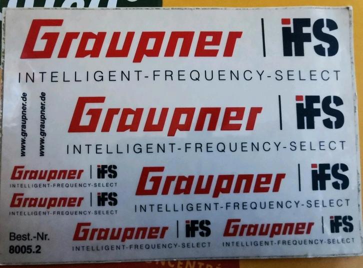 Graupner intelligent frequency select 8005.2 vintage sticker, Hobby en Vrije tijd, Modelbouw | Radiografisch | Overige, Zo goed als nieuw