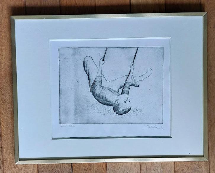 Roland Devolder - ets - genummerd/kader, Antiek en Kunst, Kunst | Etsen en Gravures, Ophalen of Verzenden