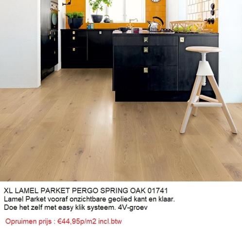 XL Lamel Parket Klik Spring Oak Natuur vooraf geolied, Maison & Meubles, Ameublement | Revêtements de sol, Neuf, Parquet, Brun