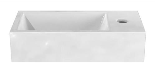 Luca Varess Cubic handenwasser 36,5 x 18 cm + crepine, Bricolage & Construction, Sanitaire, Neuf, Chrome, Pierre, Enlèvement