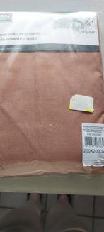 dekbedovertrek 200x200 cm, Enlèvement ou Envoi, Brun, Housse de couette