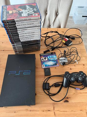 PlayStation 2 Phat + 21 games + 1 originele controller beschikbaar voor biedingen