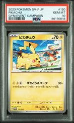 Pikachu PSA 10 - 120/SV-P - Japanese Promo 2023, Hobby en Vrije tijd, Ophalen of Verzenden, Zo goed als nieuw, Losse kaart