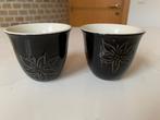 Twee zwarte koffietassen, Tasse(s) et/ou soucoupe(s), Enlèvement, Porcelaine, Neuf
