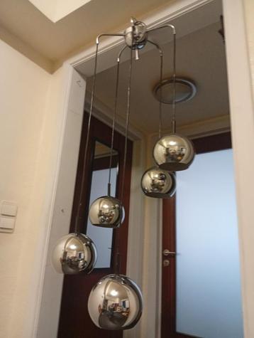 Prachtige chromen watervalophanging uit 1970, Space Age vi beschikbaar voor biedingen