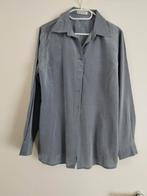 Grijze zijden blouse Hirsch maat 42, Maat 42/44 (L), Zo goed als nieuw, Grijs, Hirsch