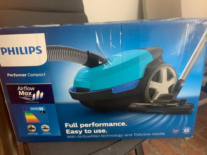Philips Performer Compact stofzuiger – Energieklasse A, Elektronische apparatuur, Stofzuigers, Gebruikt, Stofzuiger, Minder dan 1200 watt