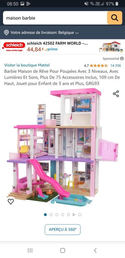 Maison de barbie géante, Kinderen en Baby's, Speelgoed | Poppenhuizen, Zo goed als nieuw, Accessoires, Ophalen