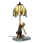 Lampe Art Déco dorée Tiffany 40cmH, Antiquités & Art, Enlèvement ou Envoi