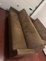 Bruine zetels - in goede staat - ophalen Ruiselede, Huis en Inrichting, Ophalen, Rustiek, Driepersoons, 75 tot 100 cm