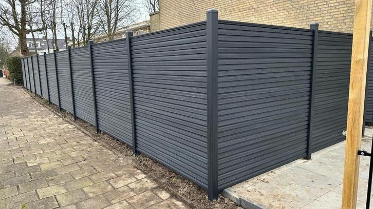 Clôtures composites avec poteaux en aluminium sans entretien, Tuin en Terras, Tuinhekken en Hekwerk, Nieuw, Overige typen, Aluminium