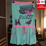 Playsuit offshoulder glitter groen XL, Kleding | Dames, Jumpsuits, Verzenden, Maat 46/48 (XL) of groter, Nieuw, Groen