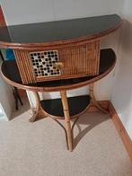 Console en bambou demi lune vintage, Enlèvement