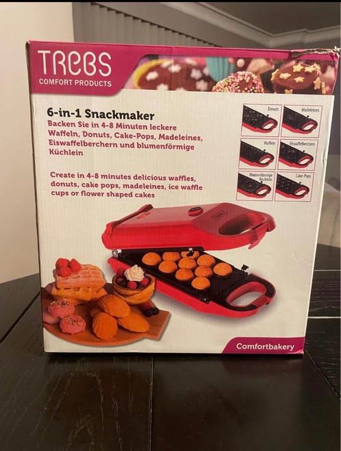 6-in-1 snackmaker, Elektronische apparatuur, Wafelijzers, Zo goed als nieuw, Uitneembare platen, Ophalen of Verzenden