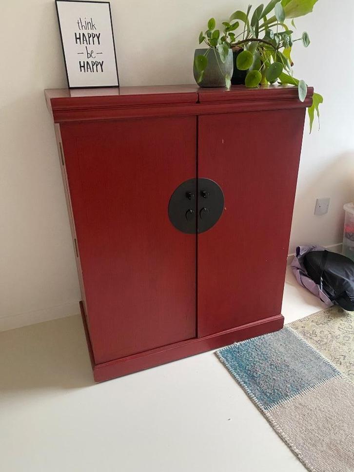 rode Bar kast in oosterse stijl, Antiek en Kunst, Antiek | Meubels | Kasten, Ophalen