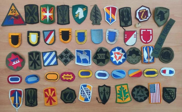 50 US ARMY Patches Airborne Special Forces Insignes (LOT4), Verzamelen, Militaria | Algemeen, Landmacht, Embleem of Badge, Ophalen of Verzenden