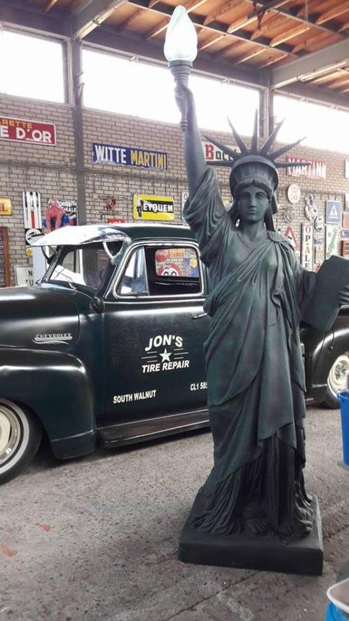 Vrijheidsbeeld met verlichting USA mancave decoratie beelden, Verzamelen, Beelden en Beeldjes, Zo goed als nieuw, Overige typen