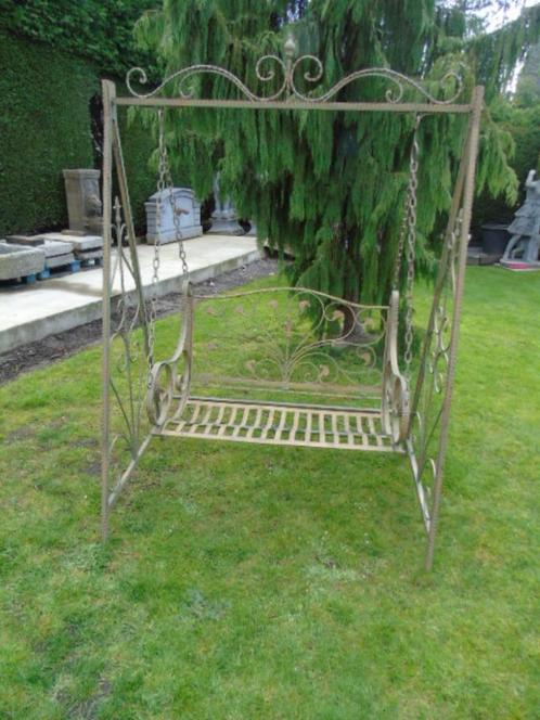 tuinbank, smeedijzeren schommel 3 kleuren om uit te kiezen, Tuin en Terras, Tuinmeubel-accessoires, Nieuw, Ophalen