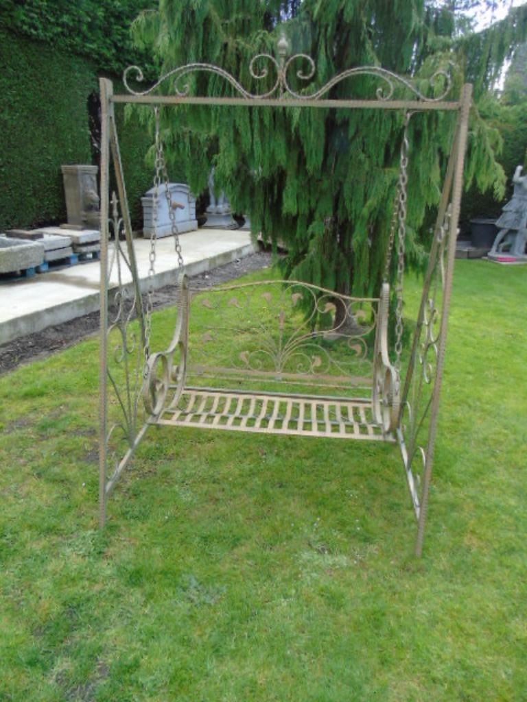 tuinbank, smeedijzeren schommel 3 kleuren om uit te kiezen, Tuin en Terras, Tuinmeubel-accessoires, Nieuw, Ophalen