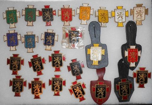 Zoek : Belgisch bedevaart kentekens ROME, Verzamelen, Militaria | Algemeen, Landmacht, Embleem of Badge, Ophalen of Verzenden