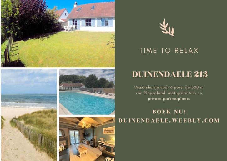De Panne: 6pers vissershuisje op 500 m van Plopsaland, Vakantie, Vakantiehuizen | België, Antwerpen of Vlaanderen, Landhuis of Villa