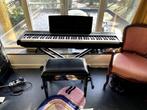 Piano numérique Yamaha P-105 avec chaise, base, coffret,..., Musique & Instruments, Comme neuf, Noir, Piano, Enlèvement