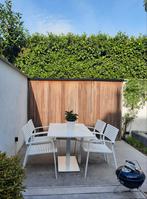 Tuinset Bristol, poedercoated wit aluminium, Tuin en Terras, Tuinsets en Loungesets, Ophalen, 4 zitplaatsen, Gebruikt, Aluminium
