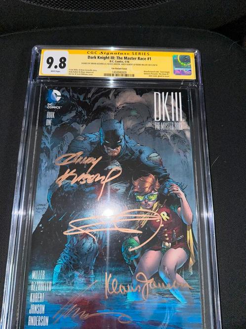 Batman Dark Knight Mastet Race cgc 9,8 4x signed hot toys, Boeken, Strips | Comics, Nieuw, Ophalen of Verzenden