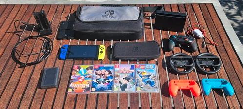Nintendo Switch Met Heel Veel Accessoires Te Koop, Games en Spelcomputers, Spelcomputers | Nintendo Switch, Zo goed als nieuw