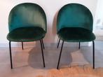 Stoelen in velvet green samen voor 30 euro, Huis en Inrichting, Stoelen, Ophalen, Zo goed als nieuw, Zwart, Metaal