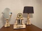 Spiegel, klok en lamp., Antiek en Kunst, Antiek | Overige Antiek, Ophalen
