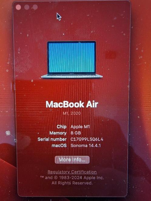 Macbook Air M1 2020 13 inch + hub (USB, card reader, HDMI), Informatique & Logiciels, Apple Macbooks, Utilisé, MacBook, 13 pouces