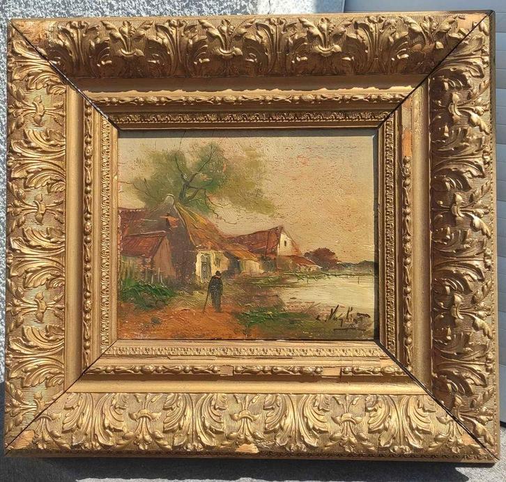 2 huile sur panneau signe louis van lint, Antiquités & Art, Art | Peinture | Classique, Enlèvement ou Envoi