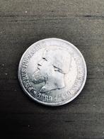 Braziliaanse zilveren munt van 2000 réis uit 1889, Ophalen of Verzenden, Zilver