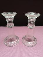 Vintage glazen kandelaars, Ophalen of Verzenden